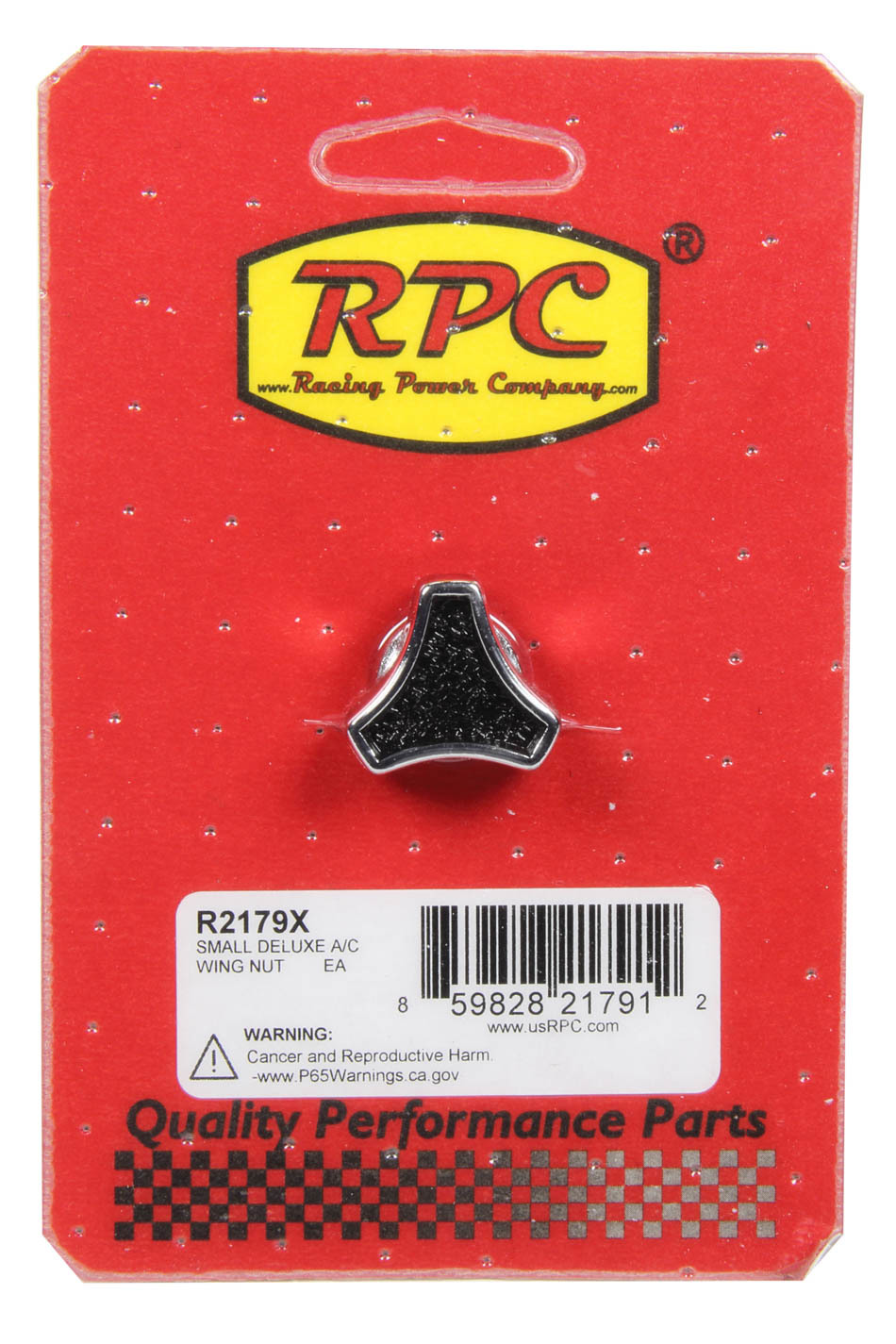 Racing Power Company R2179X Air Cleaner Nut, Tri Bar, 1/4-20 in Thread, Steel, Chrome, Each