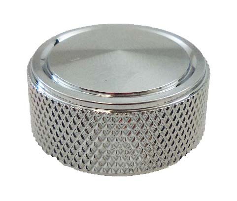 Racing Power Company R2183 Air Cleaner Nut, Knurled, 1/4-20 in Thread, 1 in OD, 3/4 in Tall, Steel, Chrome, Each