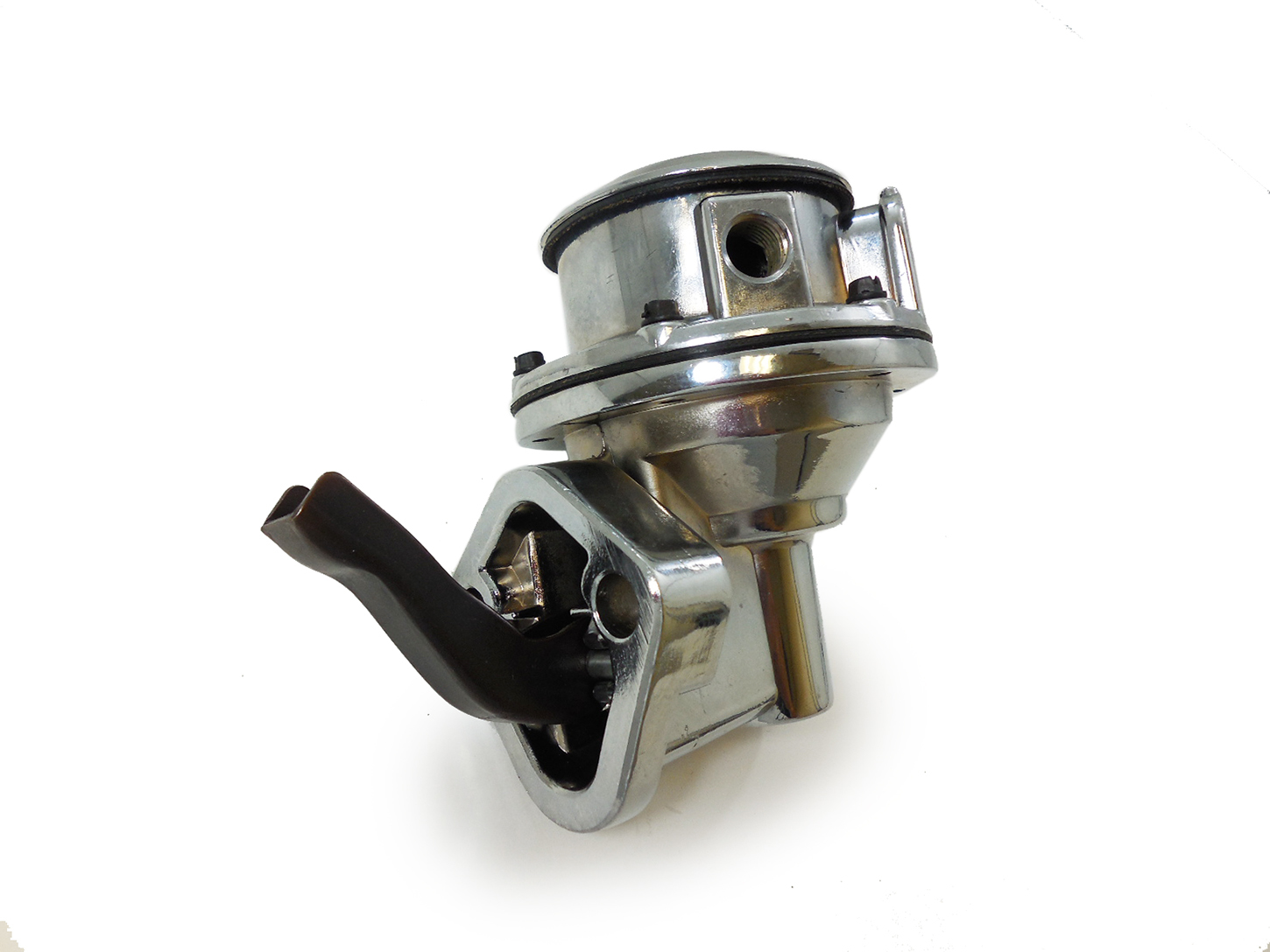 Racing Power Company R2303C Fuel Pump, Mechanical, 80 gph, 8 psi, 1/4 in NPT Female Inlet / Outlet, Aluminum, Chrome, Gas, Big Block Chevy, Each