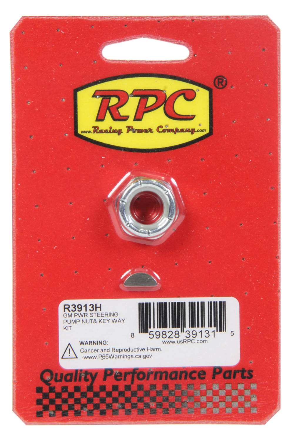 GM Power Steering Pump Nut and Keyway KitRPCR3913H