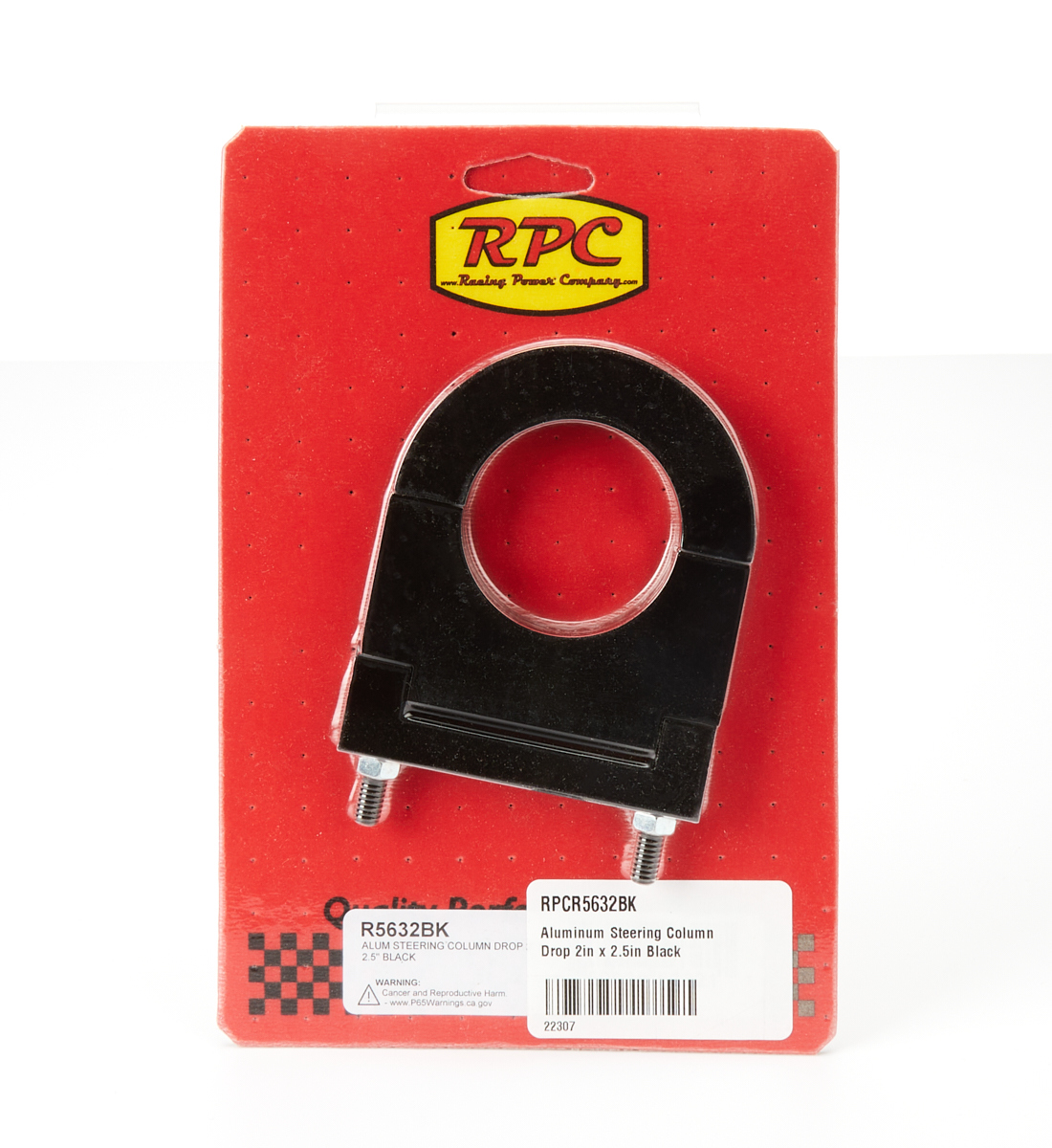 RACING POWER CO-PACKAGED — RACING POWER CO-PACKAGED Aluminum Steering Column Drop 2in x 2.5in Black