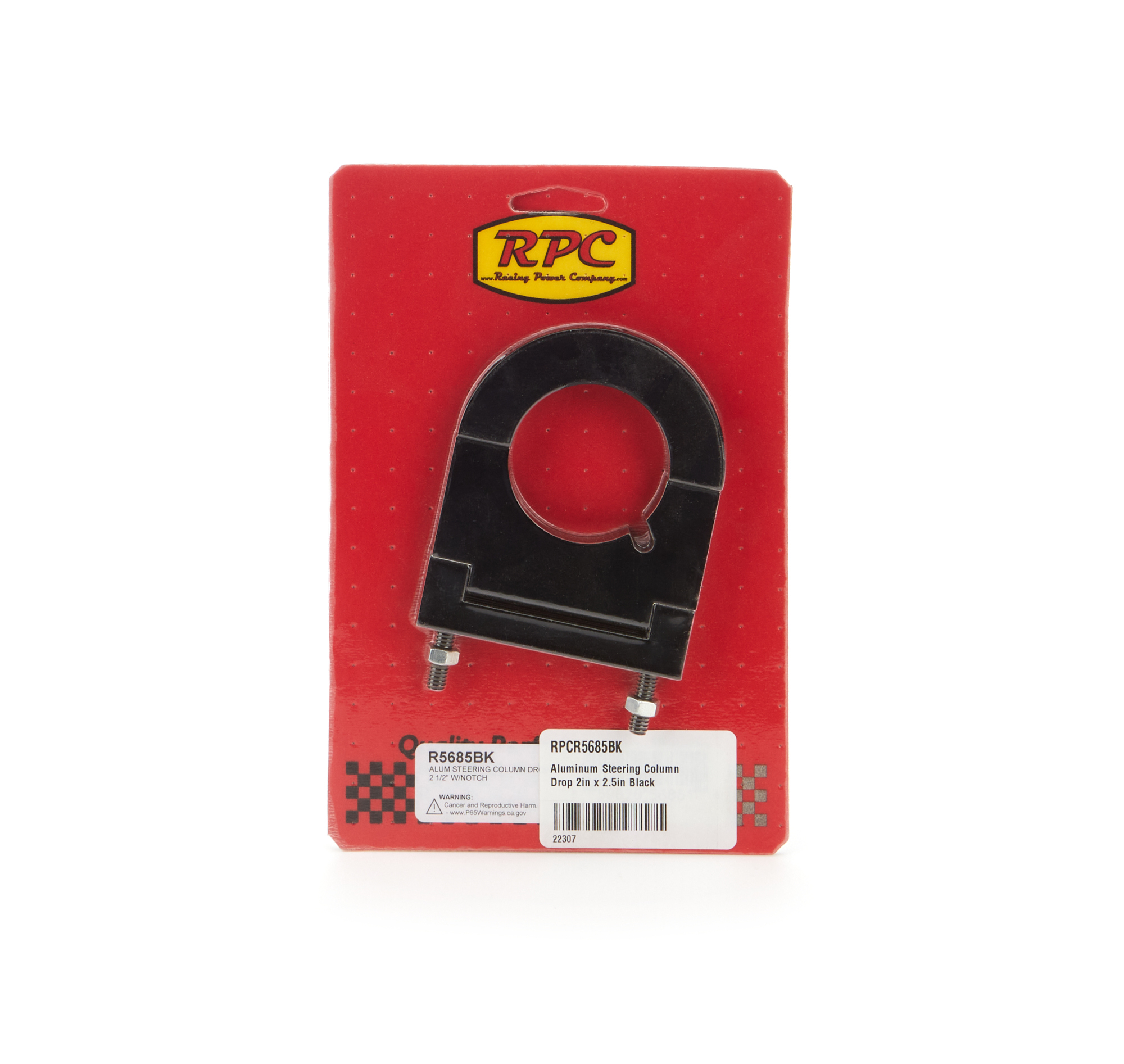RACING POWER CO-PACKAGED — RACING POWER CO-PACKAGED Aluminum Steering Column Drop 2in x 2.5in Black