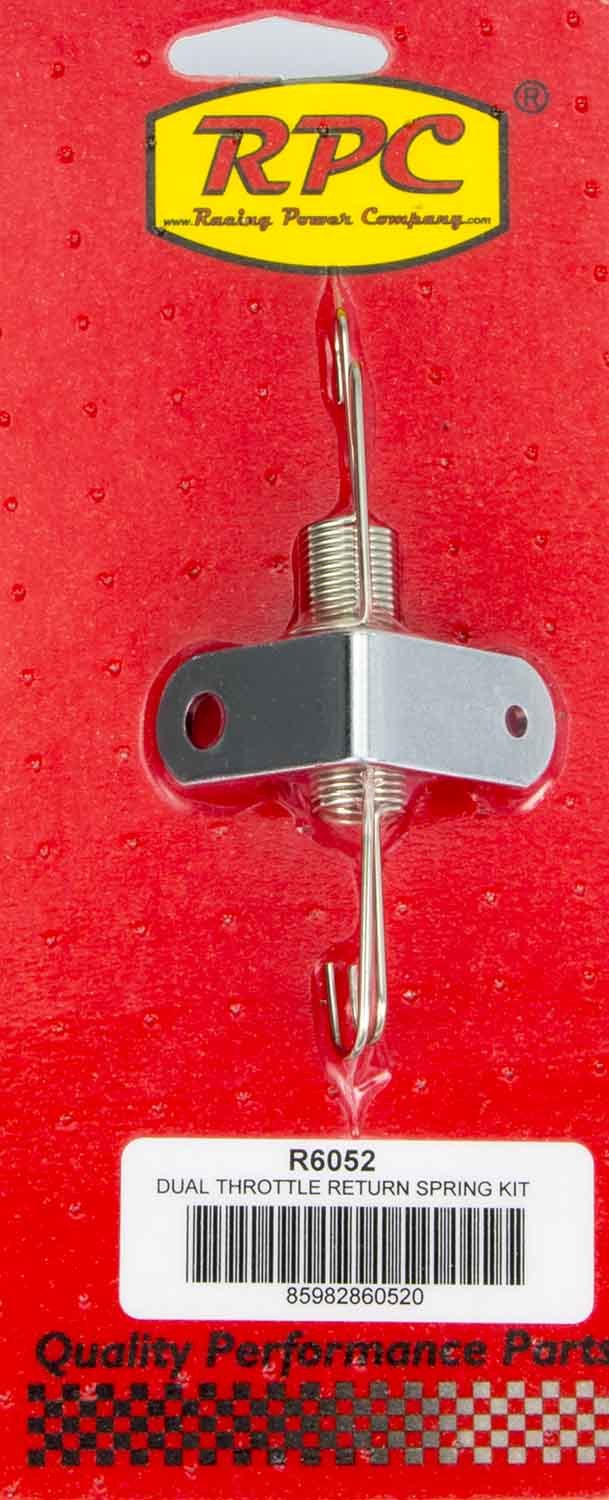 Pirate Mfg Chrome Return Spring Bracket Kit Hot Rod Pirate Mfg Chrome Bracket & Dual Spring Kit For Hot Rods Carburetor Return Spring