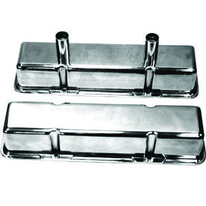RACING POWER CO-PACKAGED — RACING POWER CO-PACKAGED Polished Alum SB Chevy Circle Track Valve Cover