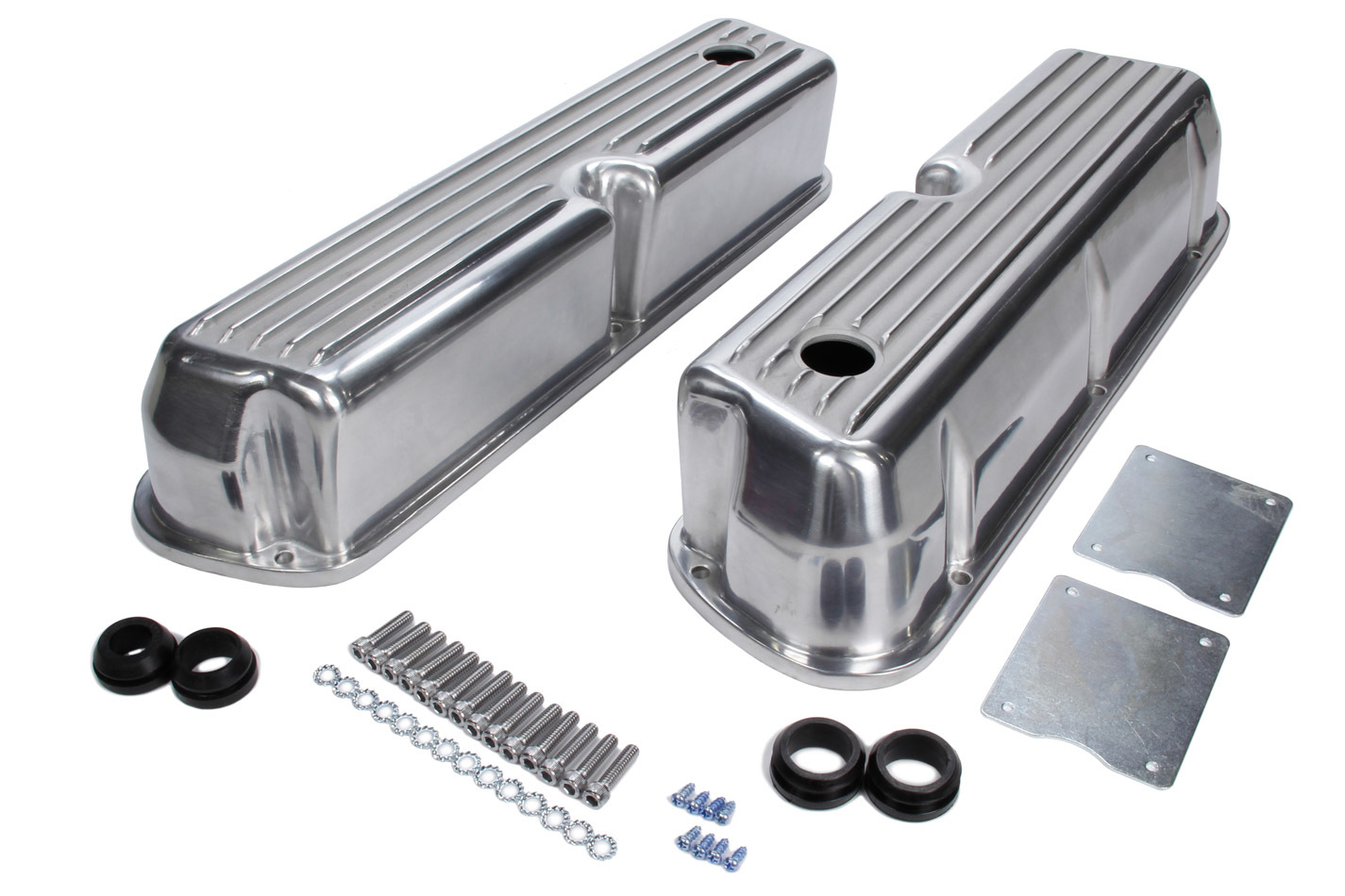 RACING POWER CO-PACKAGED — RACING POWER CO-PACKAGED SB Ford Aluminum Valve C overs - Tall Finned