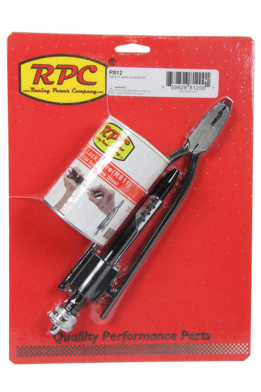 Racing Power Company R812 - Safety Wire, 0.032 in Diameter, Pliers Included, Stainless, 1 lb, Each
