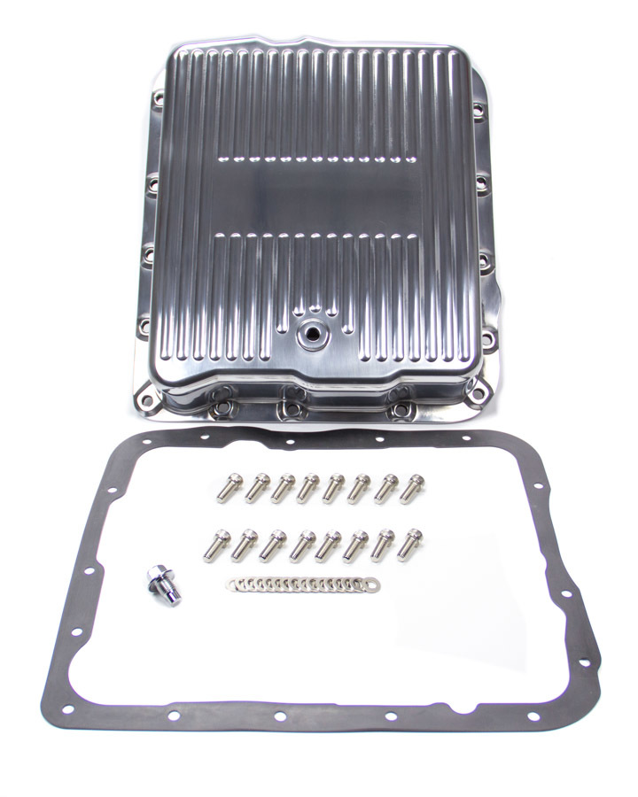 RACING POWER CO-PACKAGED — RACING POWER CO-PACKAGED GM 700R4 4L60 Alum Trans Pan Polished