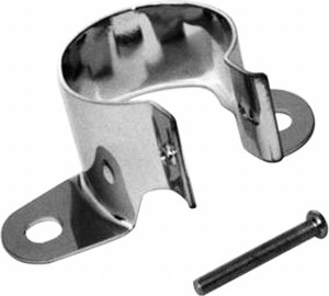 Racing Power Company R9366 Ignition Coil Bracket, Canister Style, Intake Manifold / Vertical Mount, Steel, Chrome, Various GM, Each