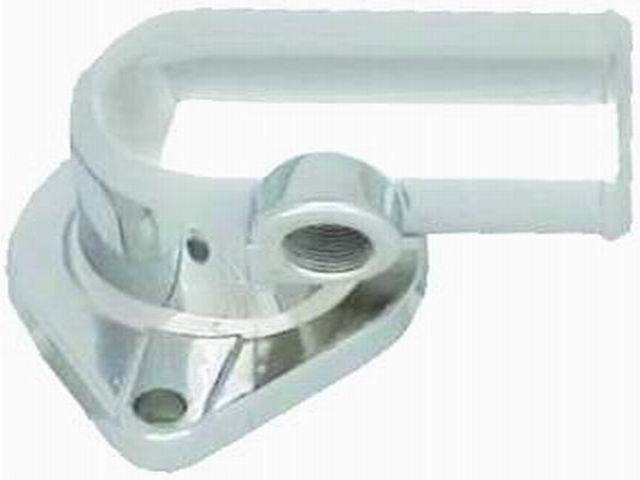 Racing Power Company R9524 Water Neck, 90 Degree, 1-1/2 in ID Hose, 3/8 in NPT Port, Steel, Chrome, Ford FE-Series, Each