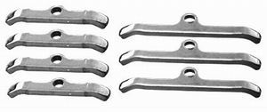 Racing Power Company R9640 Valve Cover Hold Down Tabs, Steel, Chrome, Big Block Chevy, Set of 7