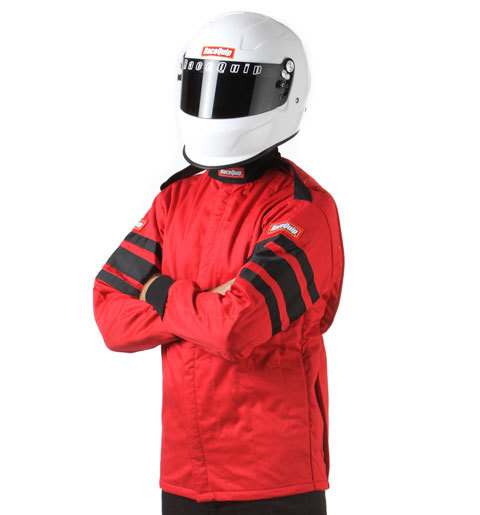 RaceQuip 120 Series Pyrovatex SFI-5 Jackets 121017RQP Jacket, Men's 2X-Large, Multiple Layers, SFI 3.2A/5 Safety Rating, Red with Black Stripe, Each thumbnail 7