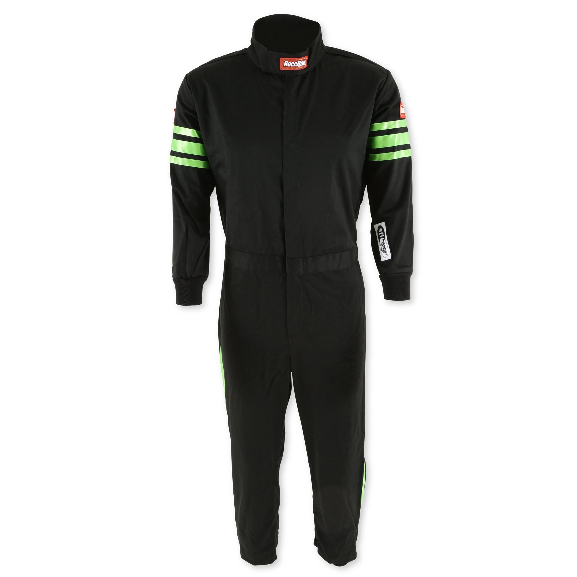 Black Suit Single Layer Kids Large Green Trim