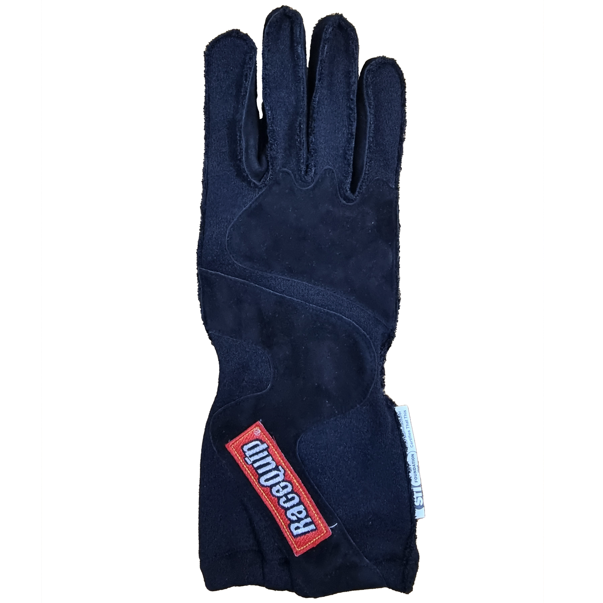 Racequip 356903 Driving Gloves, 356 Series, SFI 3.3/5, Double Layer, Nomex / Suede, Black / Black, Medium, Pair