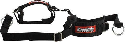 Racequip 391002 Arm Restraint Harness, Individual Straps, 2 in Wide Cuffs, Black, Pair