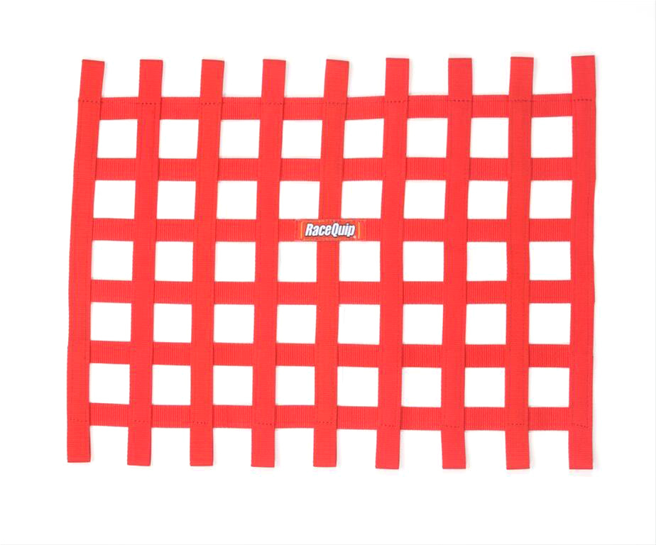 Racequip 721015 Window Net, 1 in Webbing, 18 x 24 in Rectangle, Red, Each