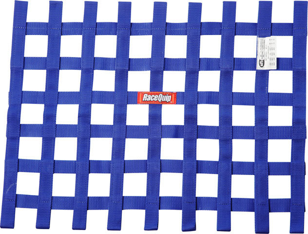 Racequip 725025 Window Net, SFI 27.1, 1 in Webbing, 18 x 24 in Rectangle, Blue, Each
