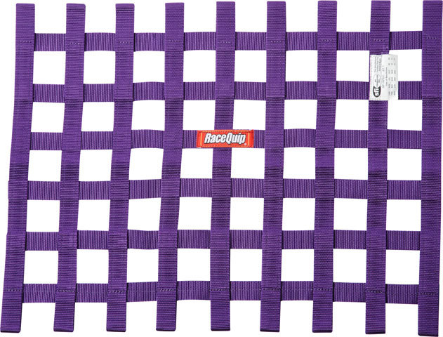 Racequip 725055 Window Net, SFI 27.1, 1 in Webbing, 18 x 24 in Rectangle, Purple, Each