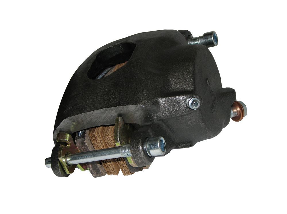 Brake Caliper - Passenger Side - Large GM - 1 Piston - Cast Iron - Natural - 2.813 in Bore - 1.000 in Thick Rotor Maximum - 7.060 Floating Mount - Each