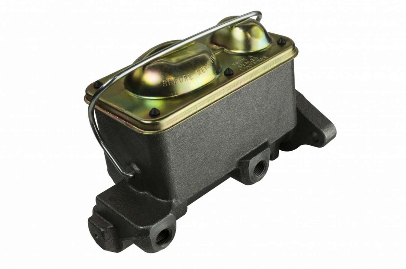 The Right Stuff DBMC01 Master Cylinder, 1.125 in Bore, Original Style, Dual Integral Reservoir, Iron, Natural, Various Applications, Kit