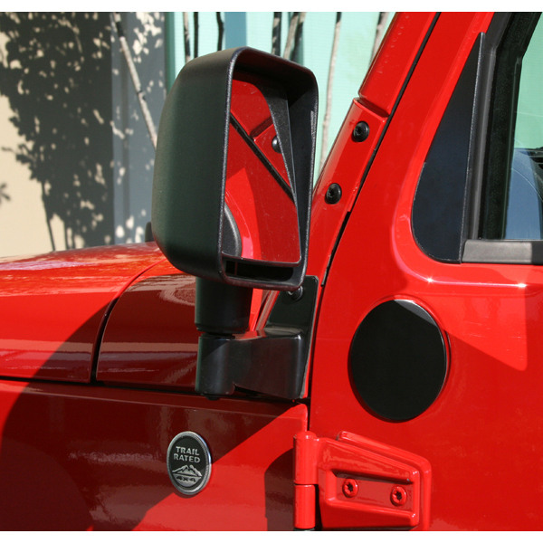 Rugged Ridge Mirror Relocation Brackets 11025.04 Brackets, Steel, Black, Jeep, Pair thumbnail 2