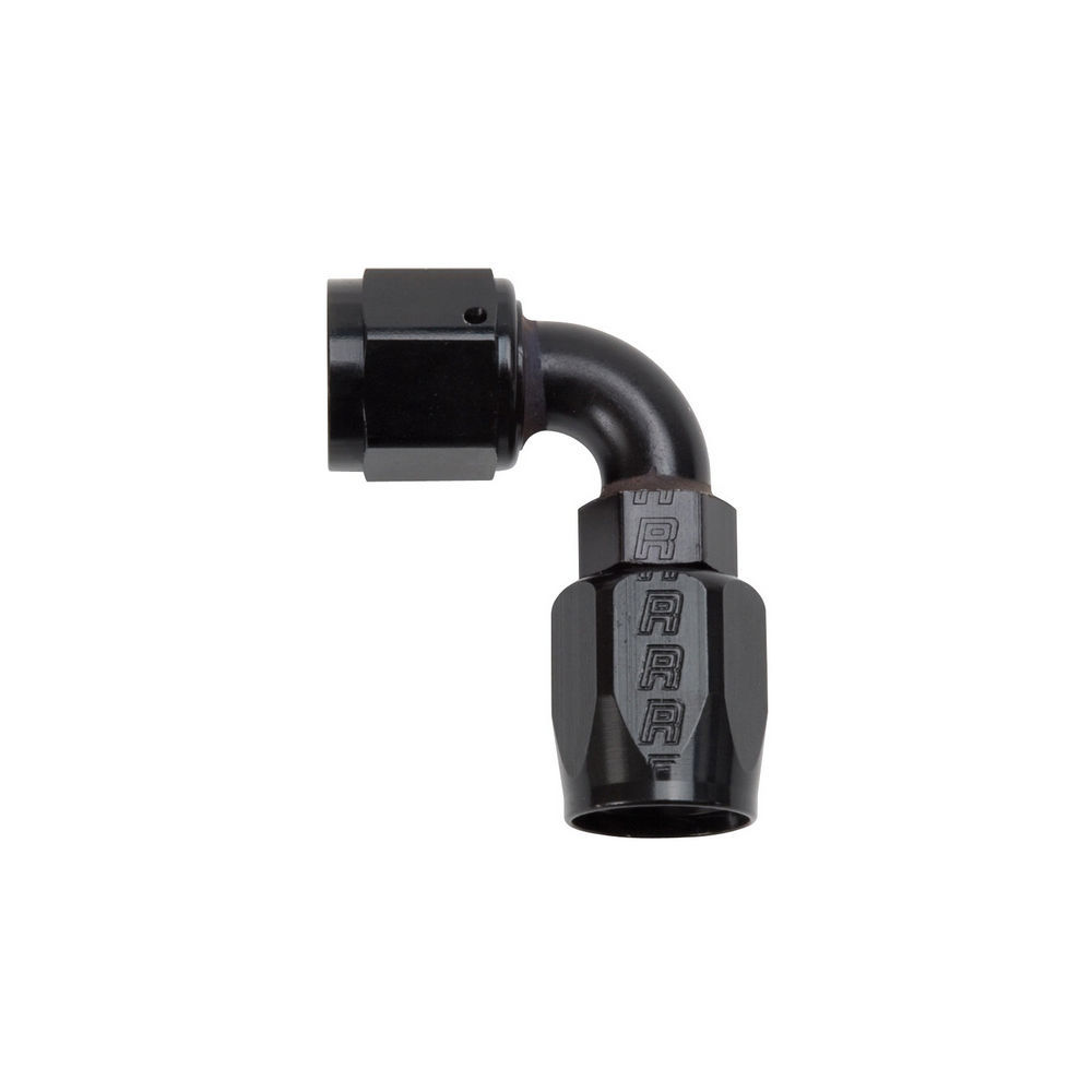 Russell Performance 610175 Fitting, Hose End, Full Flow, 90 Degree, 8 AN Hose to 8 AN Female, Aluminum, Black Anodized, Each