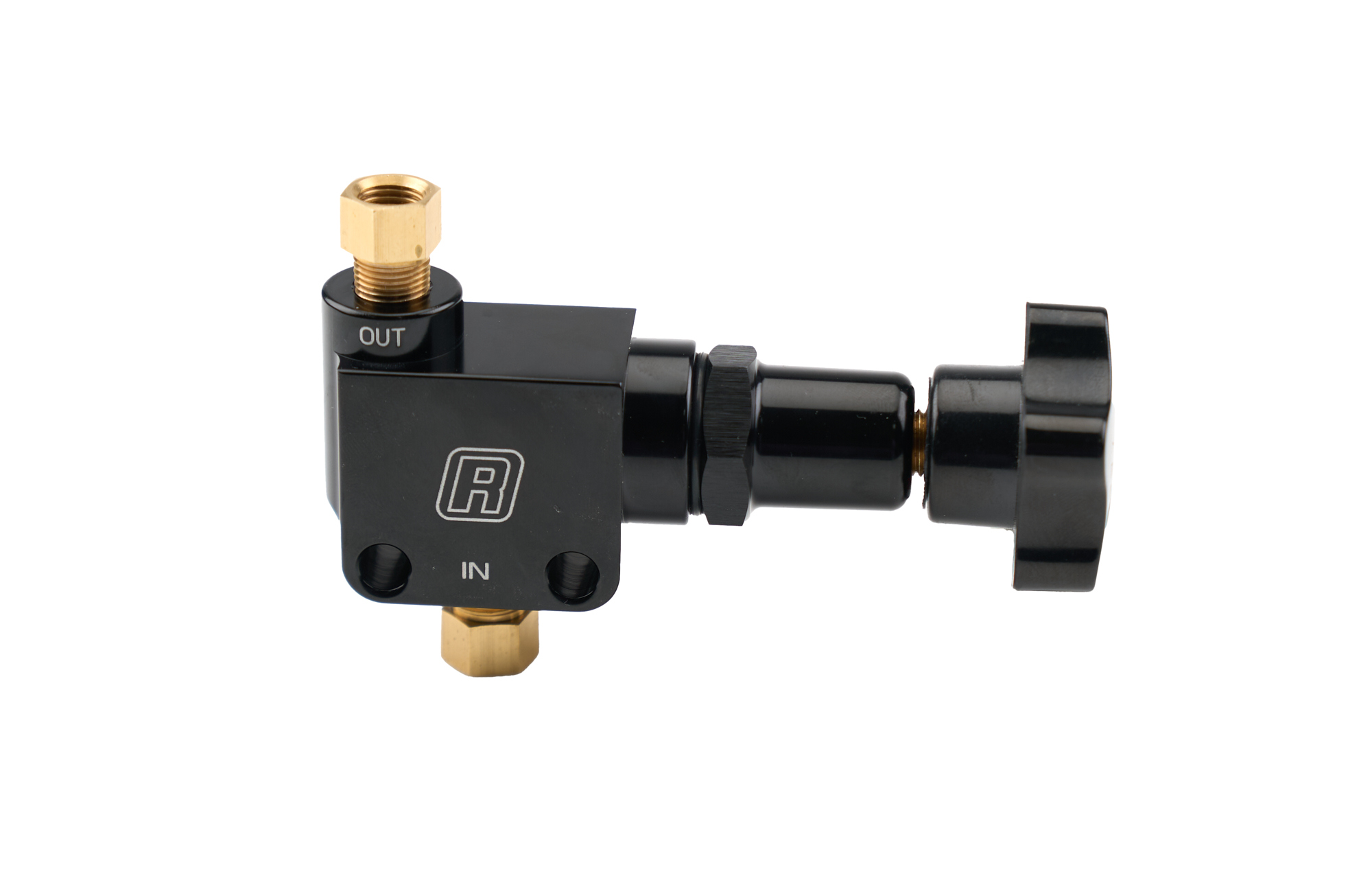 Billet Brake Prop Valve 3/8 24 Inv Flare Black
