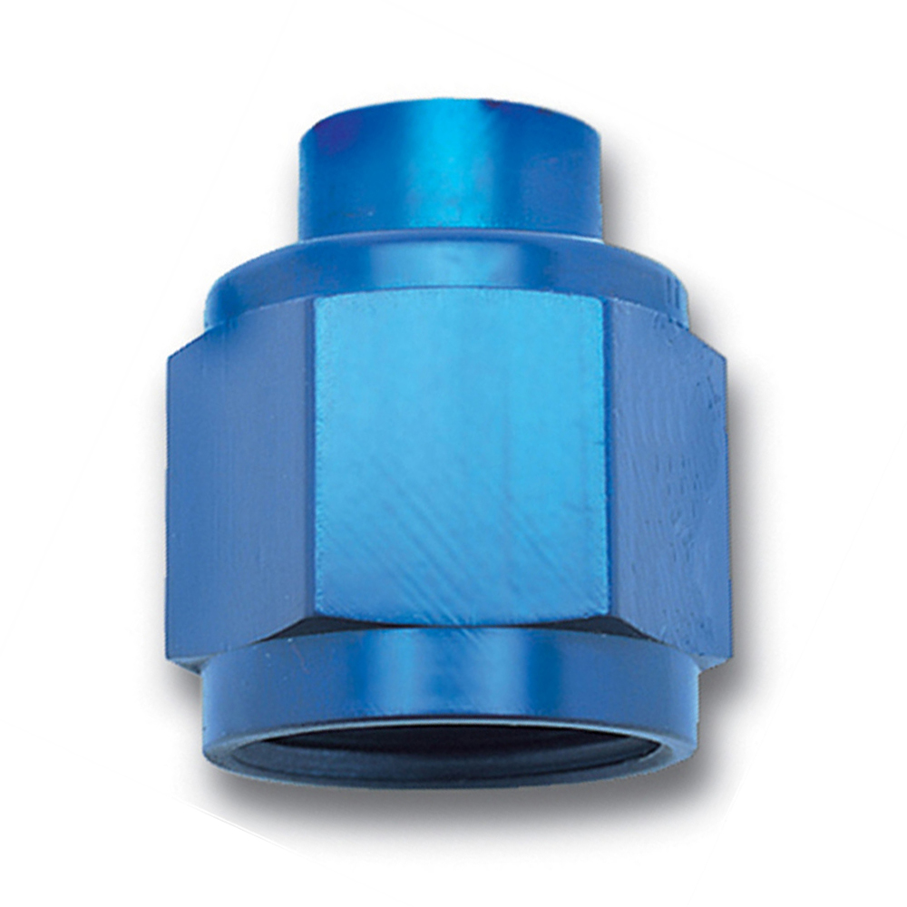 Russell Performance 661970 Fitting, Cap, 8 AN, Aluminum, Blue Anodized, Each