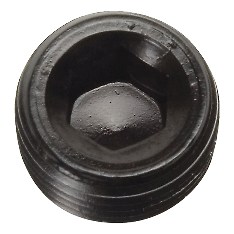 Russell Performance 662063 - Fitting, Plug, 1/2 in NPT, Allen Head, Aluminum, Black Anodized, Each