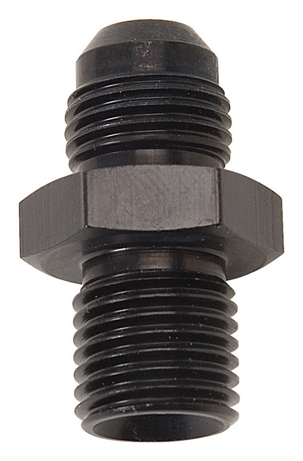 Russell Performance 670523 - Fitting, Adapter, Straight, 6 AN Male to 14 mm x 1.50 Male, Aluminum, Black Anodized, Each