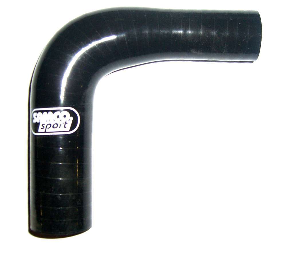 Samco Sport RE9038-35BLACK Tubing Elbow, 90 Degree, Reducer, 1-1/2 in to 1-3/8 in ID, 4.0 mm Thick Wall, Silicone, Black, Each