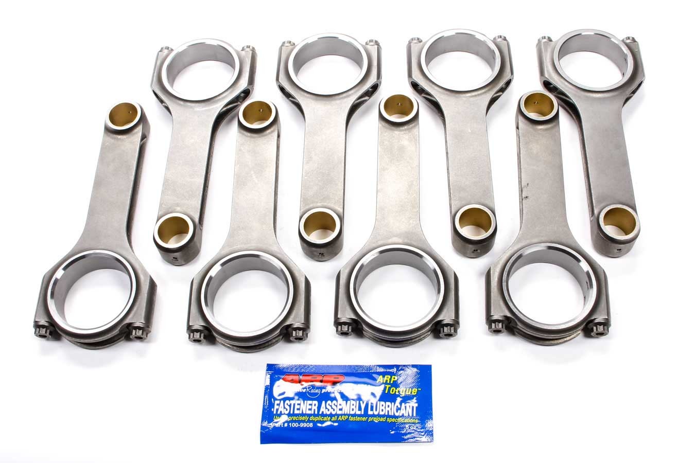 Scat 2-350-6000-2100-S Connecting Rod, Standard Weight Stroker, H Beam, 6.000 in Long, Bushed, 7/16 in Cap Screws, ARP8740, Forged Steel, Small Block Chevy, Set of 8