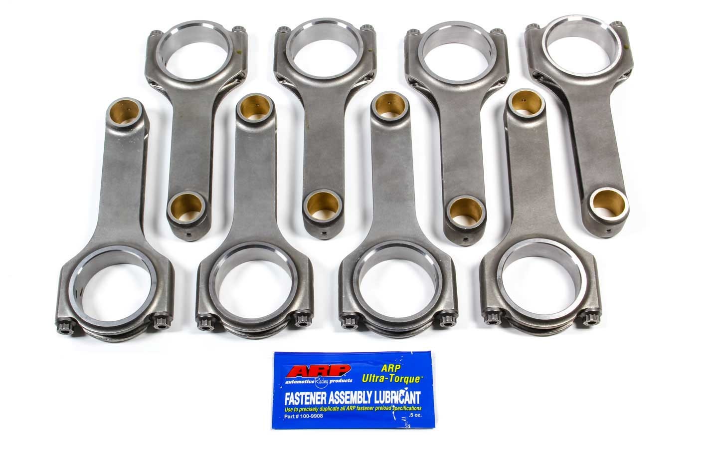 Scat 2-350-6000-2100A - Connecting Rod, Pro Sport, H Beam, 6.000 in Long, Bushed, 7/16 in Cap Screws, ARP2000, Forged Steel, Small Block Chevy, Set of 8