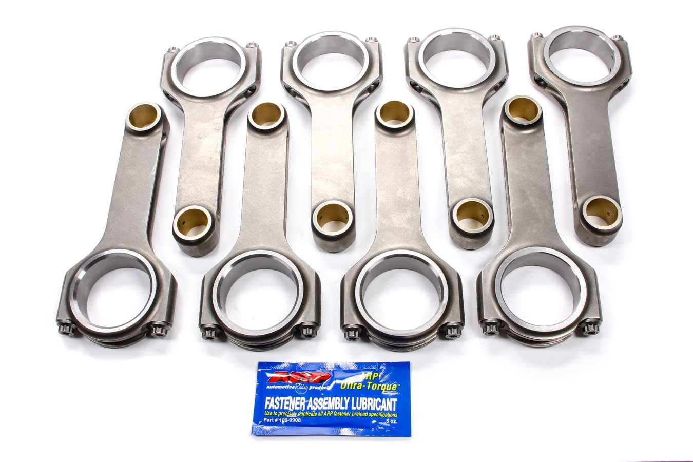 Scat 2-454-6385-2200 - Connecting Rod, Pro Sport, H Beam, 6.385 in Long, Bushed, 7/16 in Cap Screws, ARP8740, Forged Steel, Big Block Chevy, Set of 8
