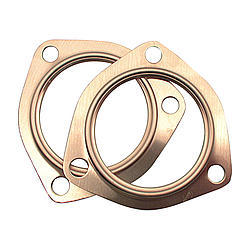 SCE Gaskets 4300 - Collector Gasket, Pro Copper, 3 in Diameter, 3-Bolt, Copper, Pair