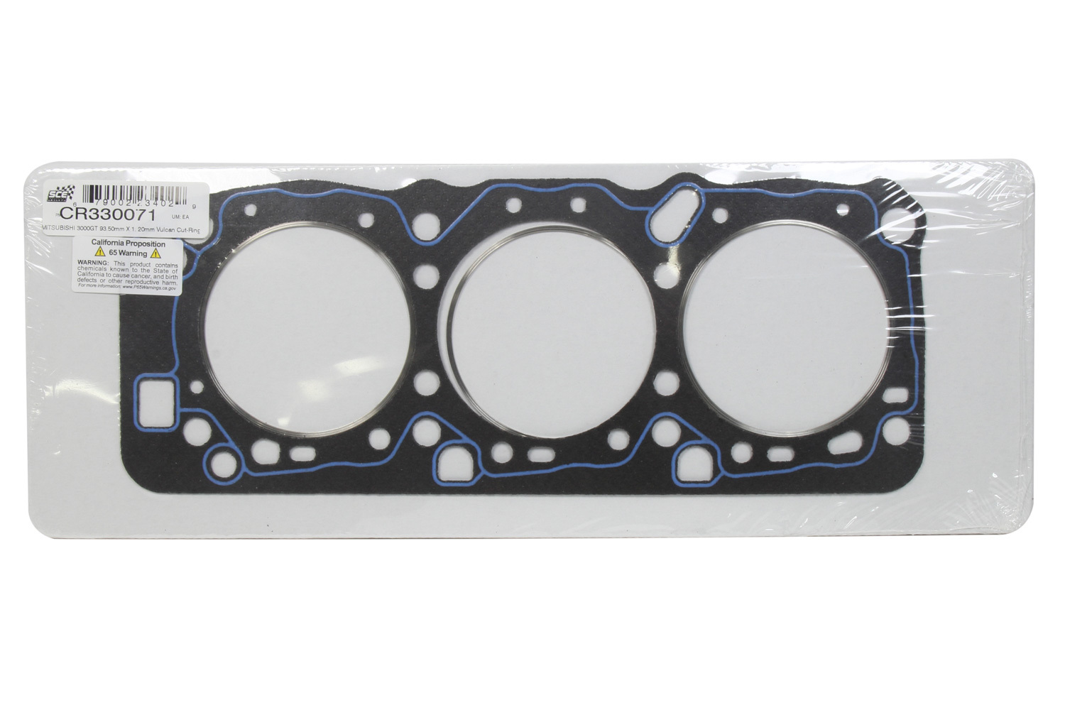 SCE Gaskets CR330071 - Cylinder Head Gasket, Vulcan Cut Ring, 93.50 mm Bore, 1.20 mm Compression Thickness, Steel Core Laminate, Mitsubishi V6, Each