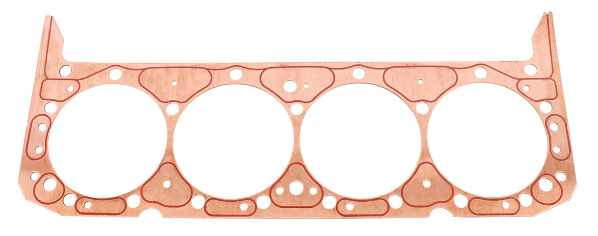 SCE Gaskets T112043 Cylinder Head Gasket, Titan, 4.200 in Bore, 0.043 in Compression Thickness, Copper, Small Block Chevy, Each