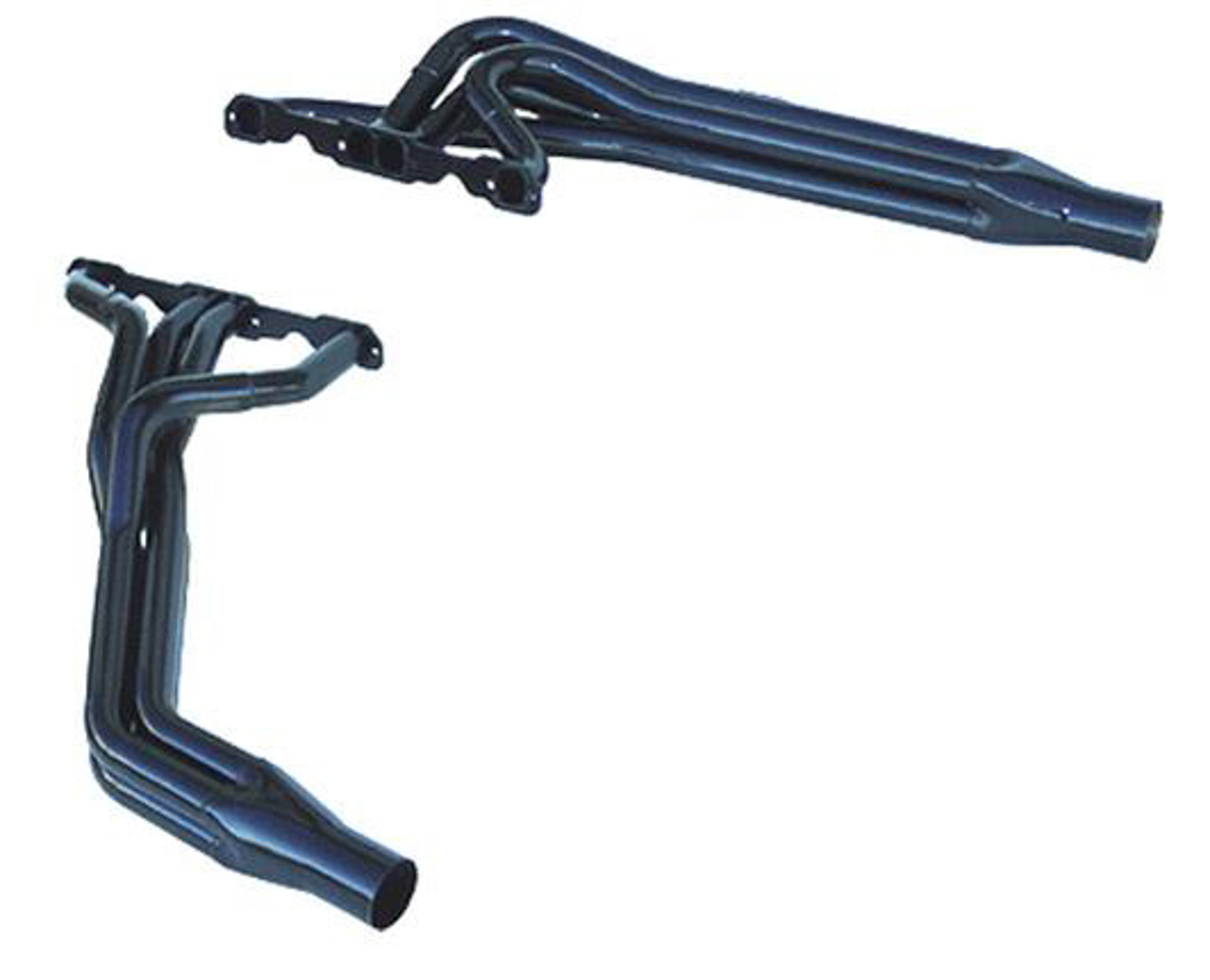 Schoenfeld Headers 182-606LVG - Headers, Dirt Late Model, 1-3/4 to 1-7/8 in Primary, 3-1/2 in Collector, Steel, Black Paint, Small Block Chevy, Kit