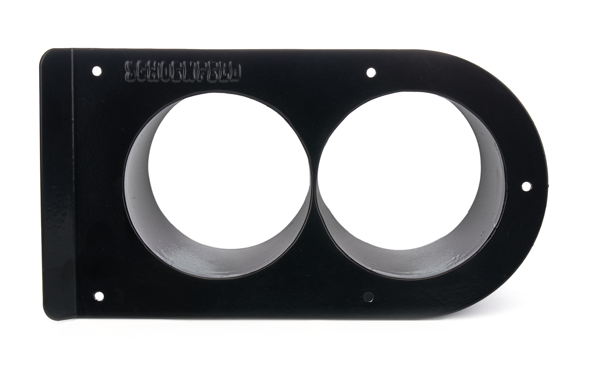 Exhaust Shield - Tail Pipe Saver - 3.5 in Diameter Round - Dual Straight Outlets - Black Powder Coat - Each