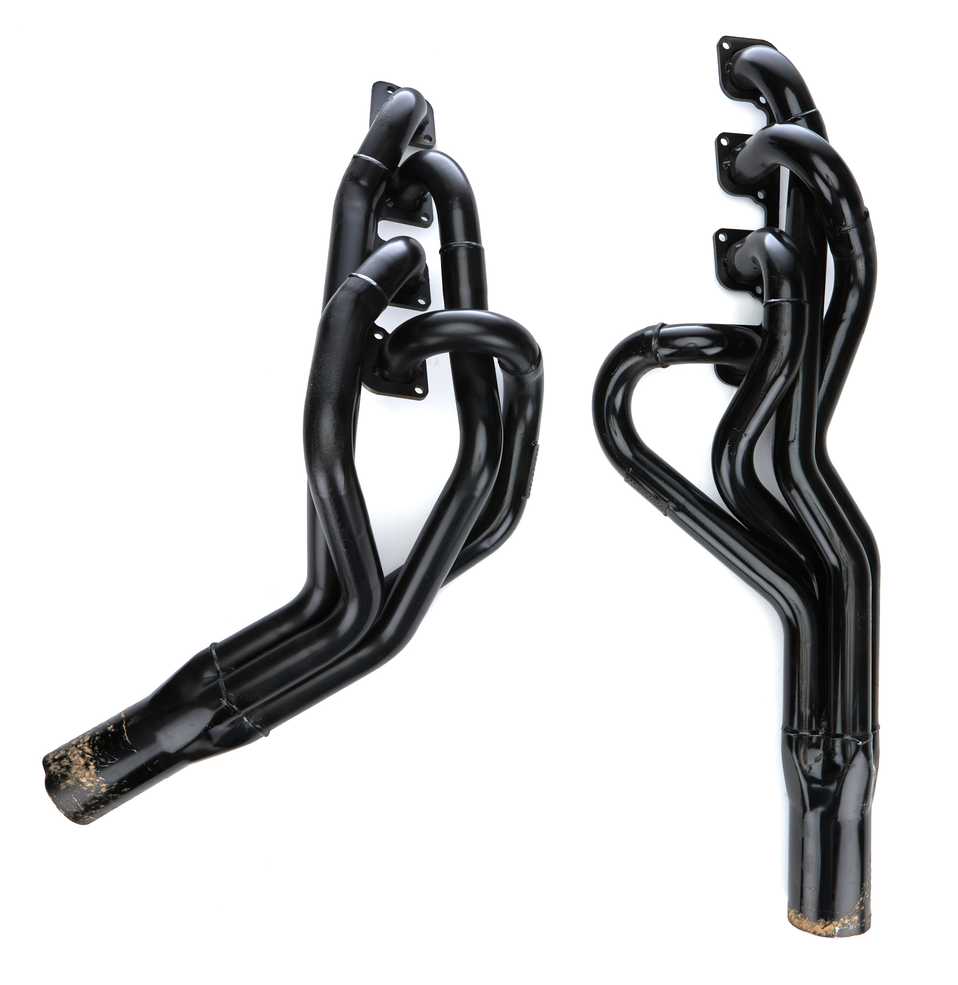 Headers - 1.75 to 1.875 in Primary - 3.5 in Collector - Steel - Black Paint - Small Block Ford - Pair