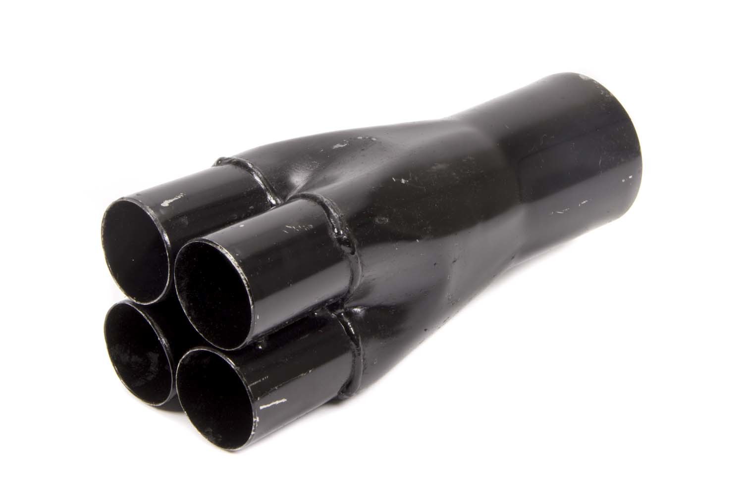 Schoenfeld Headers SO73541 Collector, Slip-On, 4 x 1-3/4 in Primary Tubes, 3-1/2 in Outlet, 8 in Long, Steel, Black Paint, Each