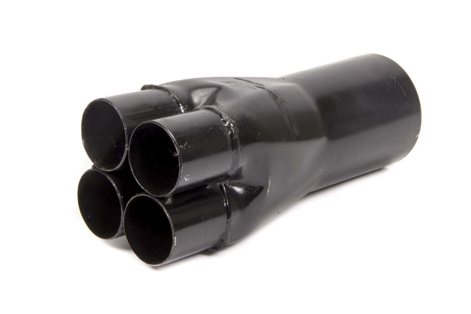 Schoenfeld Headers SO83541 Collector, Slip-On, 4 x 1-7/8 Primary Tubes, 3-1/2 in Outlet, 9 in Long, Steel, Black Paint, Each