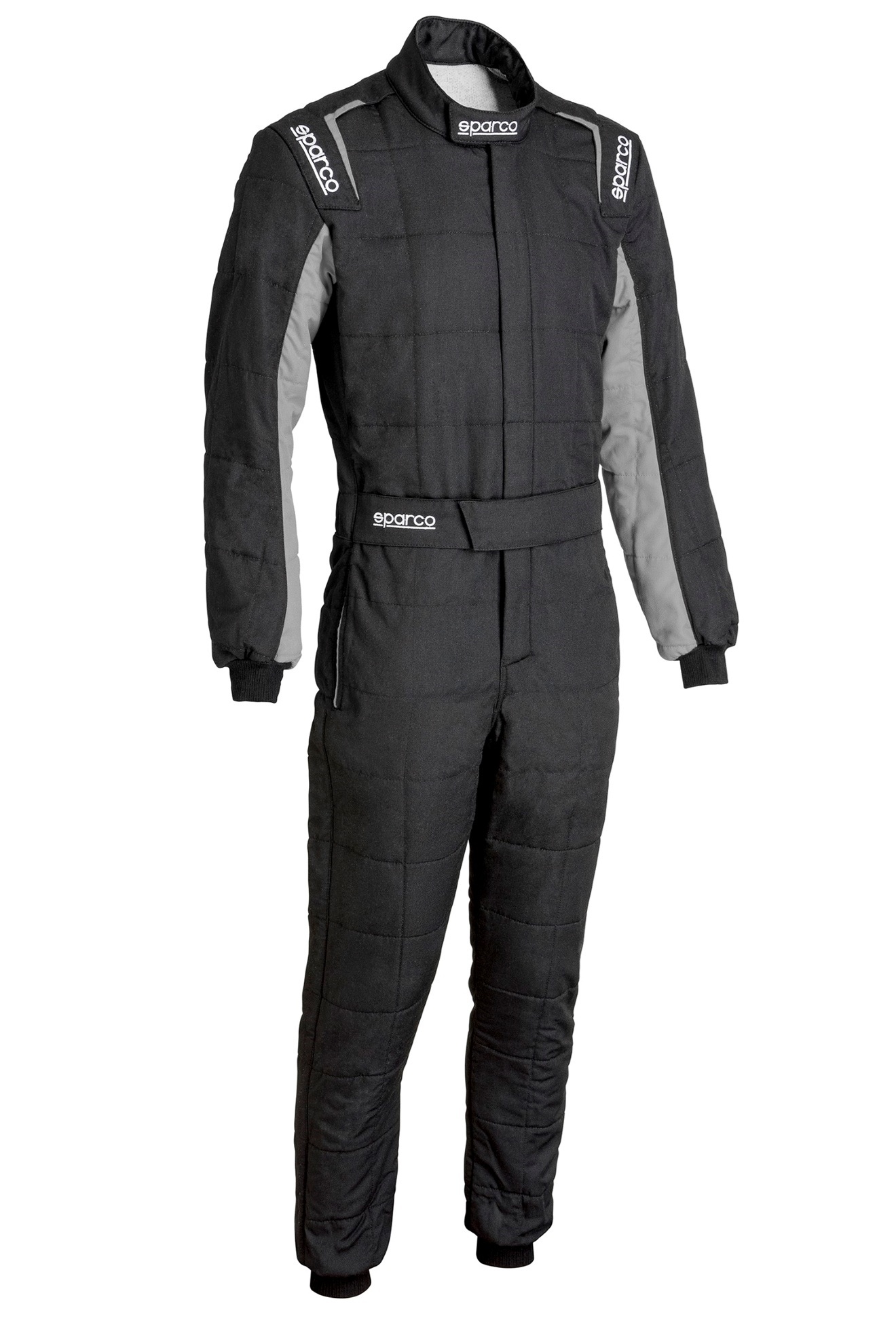 Driving Suit - Conquest 3.0 - 1-Piece - SFI 3.2A/5 - Double Layer - Nomex - Black / Gray - Size 50 - Small / Medium - Each