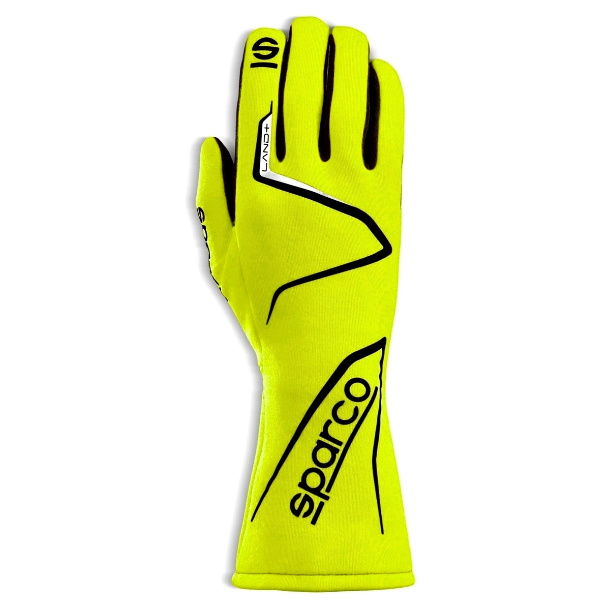 Sparco 00136308GF Driving Gloves, Land, SFI 3.3/5, FIA Approved, Single Layer, Fire Retardant Fabric, Yellow, X-Small, Pair