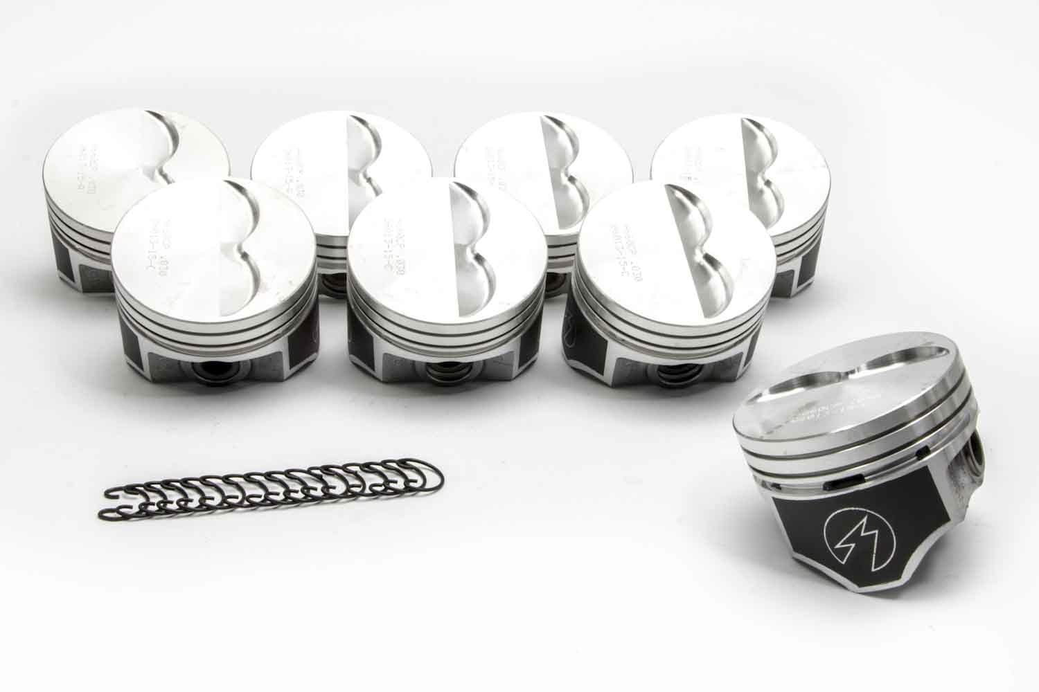 Speed-Pro Hypereutectic Pistons H660CP60 Pistons, Hypereutectic, Flat, 4.060 in. Bore, Chevy, Set of 8 thumbnail 4