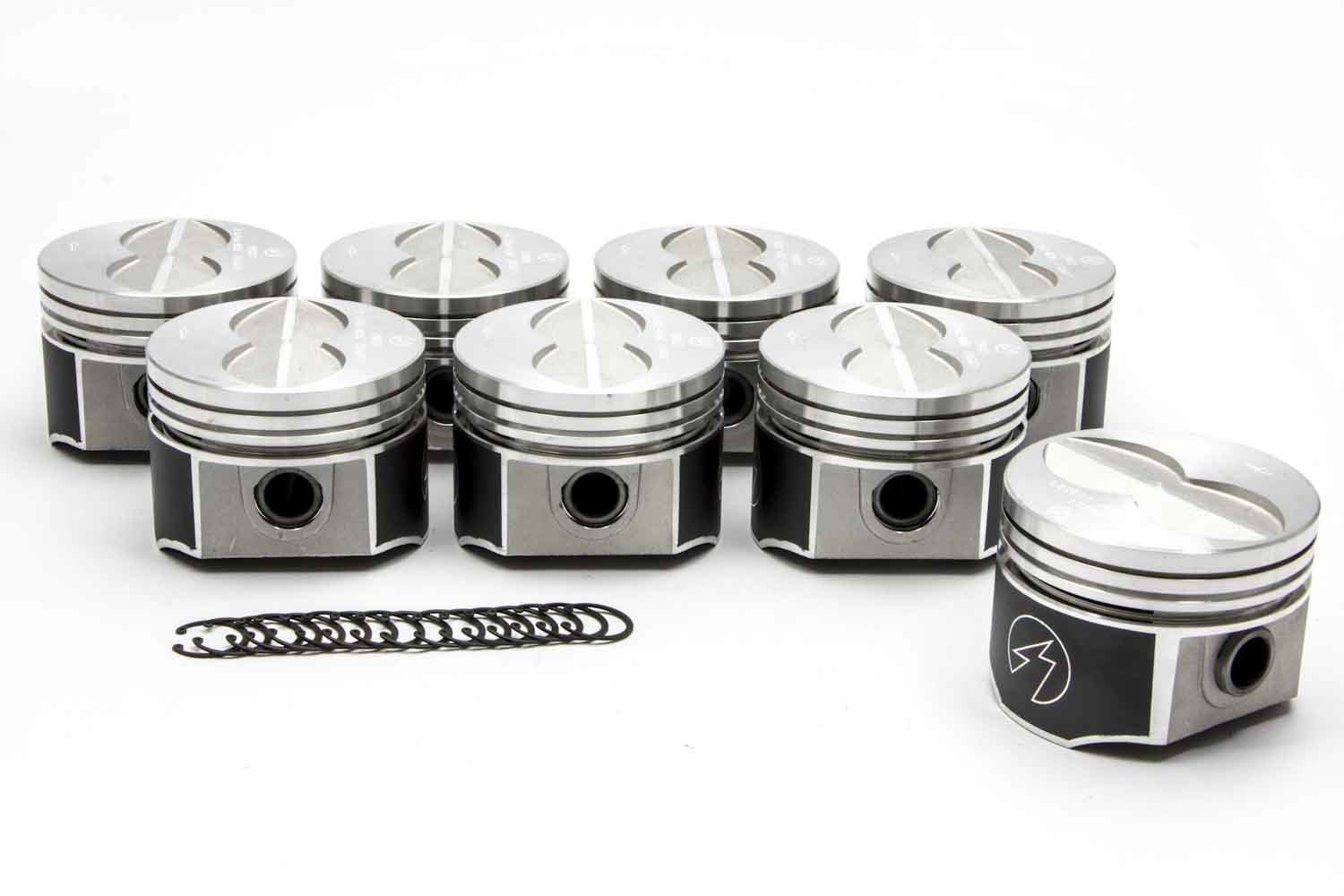 Sealed Power L2291F40 Piston, Speed Pro, Forged, 4.090 in Bore, 5/64 x 3/32 x 3/16 in Ring Grooves, Minus 10.00 cc, Coated Skirt, Ford FE-Series, Set of 8