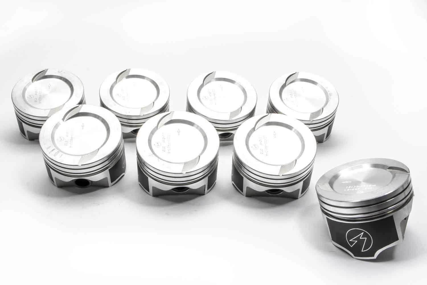 Sealed Power L2404F30 Piston, Speed Pro, Forged, 4.390 in Bore, 5/64 x 5/64 x 3/16 in Ring Grooves, Minus 22.00 cc, Coated Skirt, Big Block Ford, Set of 8