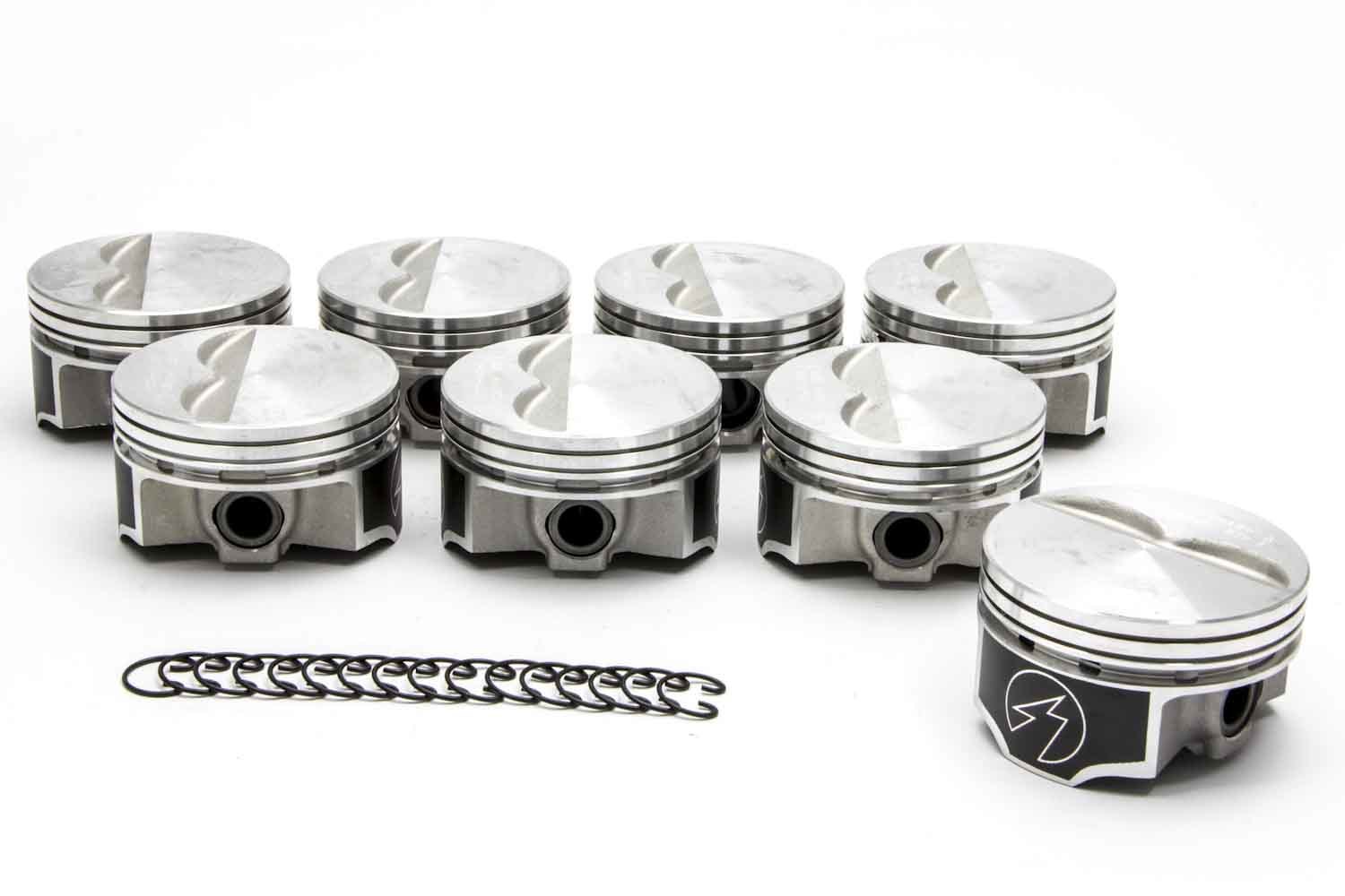 Sealed Power L2490NF30 Piston, Speed Pro, Forged, 4.030 in Bore, 1/16 x 1/16 x 3/16 in Ring Grooves, Minus 3.40 cc, Coated Skirt, Small Block Chevy, Set of 8