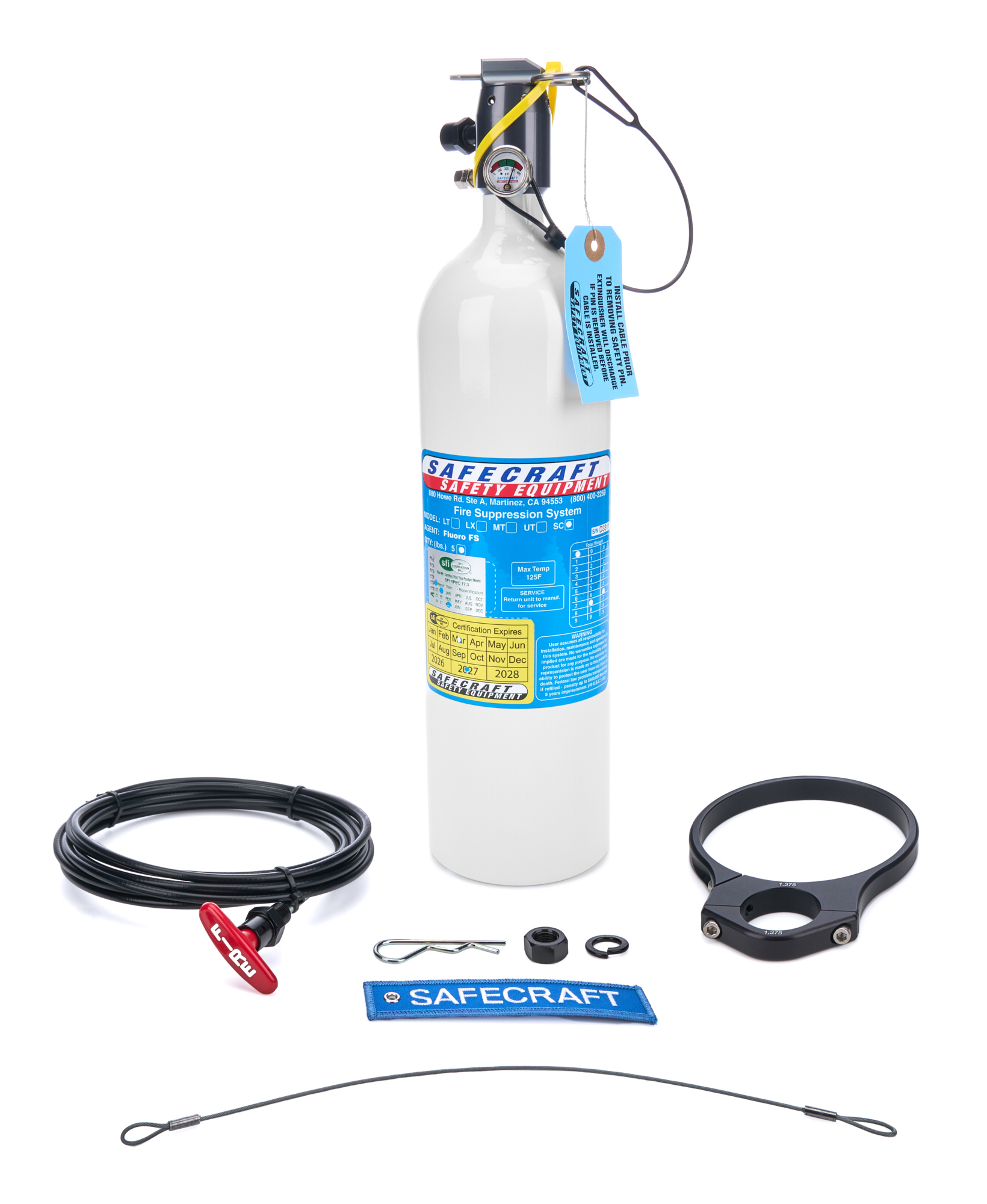 SAFECRAFT Fire Suppression System 5lb Sprint w/Clamps- SC5JKA-137