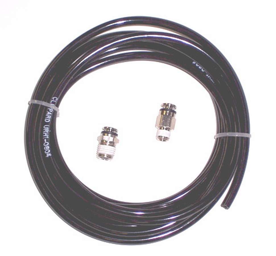 Shiftnoid PC125 Air Line, 1/4 in OD, 10 ft Long, Fittings Included, Plastic, Black, Kit