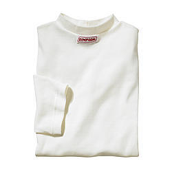 Simpson Safety 20100L Underwear Top, SFI 3.3, Short Sleeve, Crew Neck, Nomex, Natural, Large, Each
